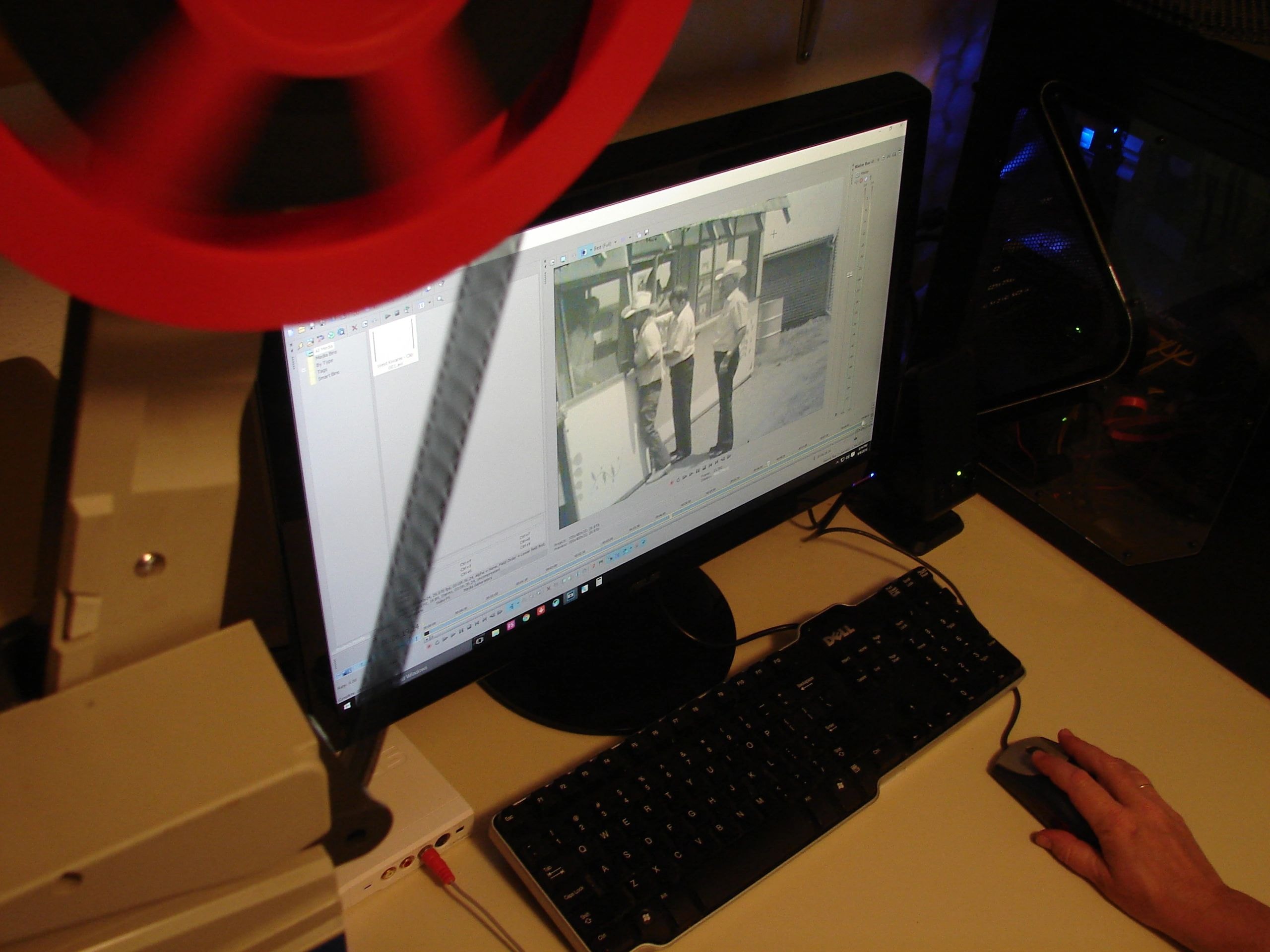 Computer video editing setup